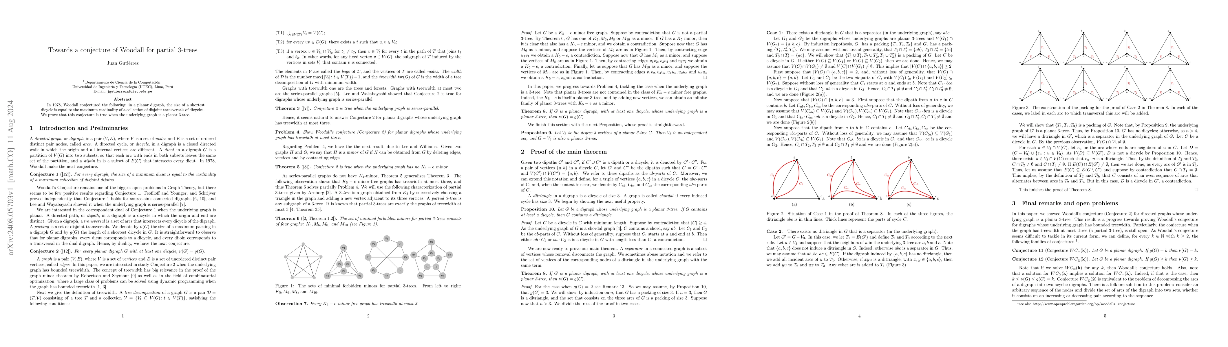 Thumbnail for Towards a conjecture of Woodall for partial 3-trees