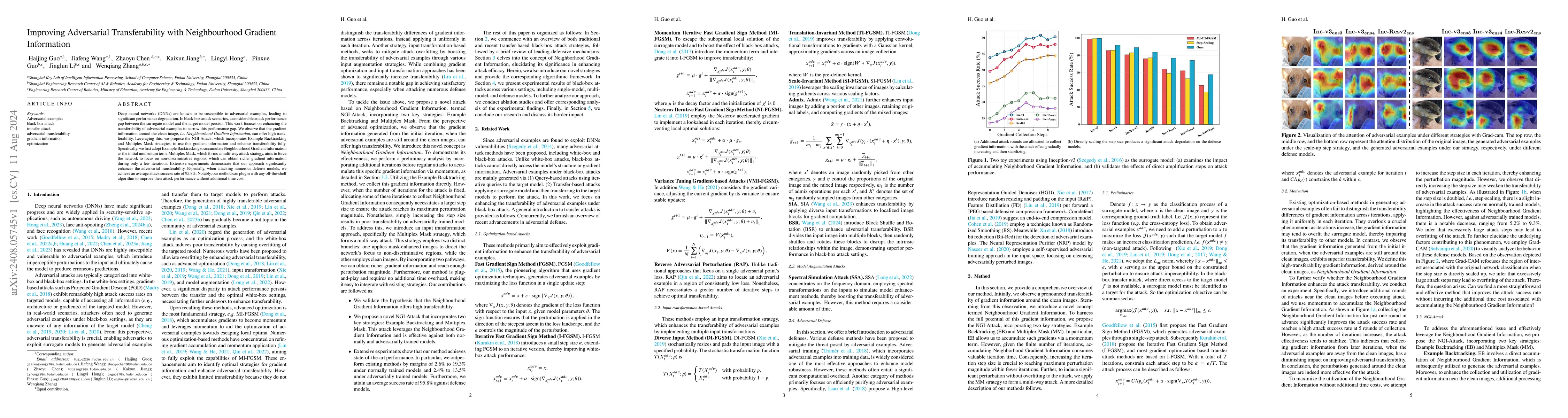 Thumbnail for Improving Adversarial Transferability with Neighbourhood Gradient
  Information