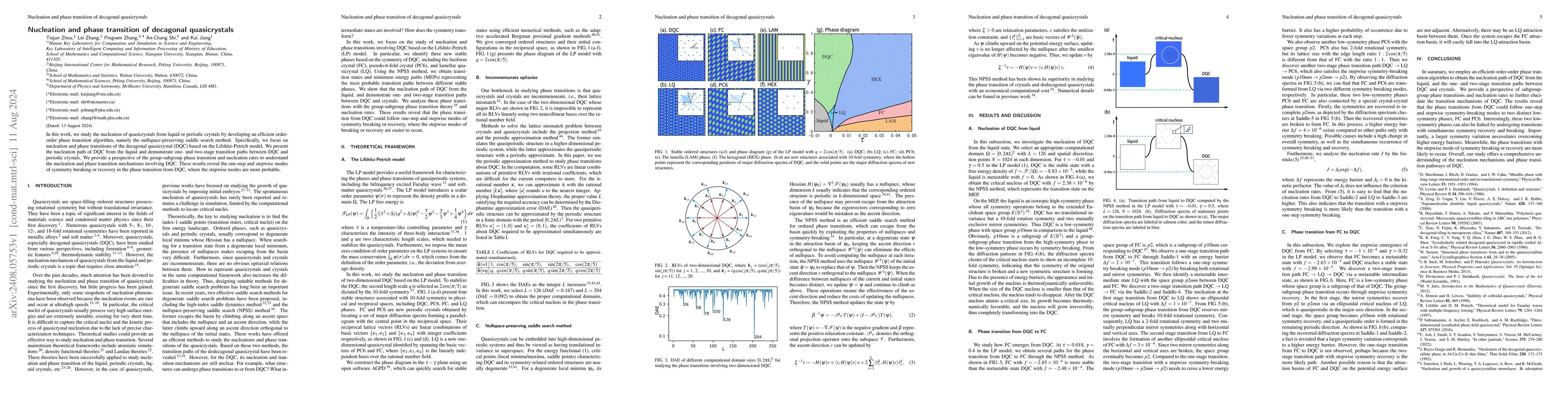 Thumbnail for Nucleation and phase transition of decagonal quasicrystals
