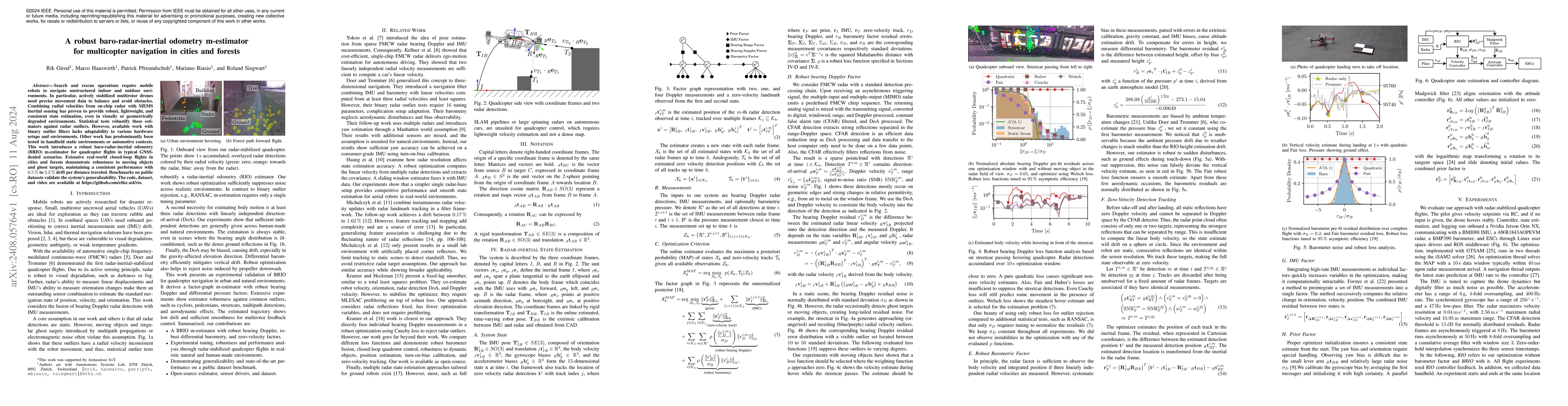 Thumbnail for A robust baro-radar-inertial odometry m-estimator for multicopter
  navigation in cities and forests
