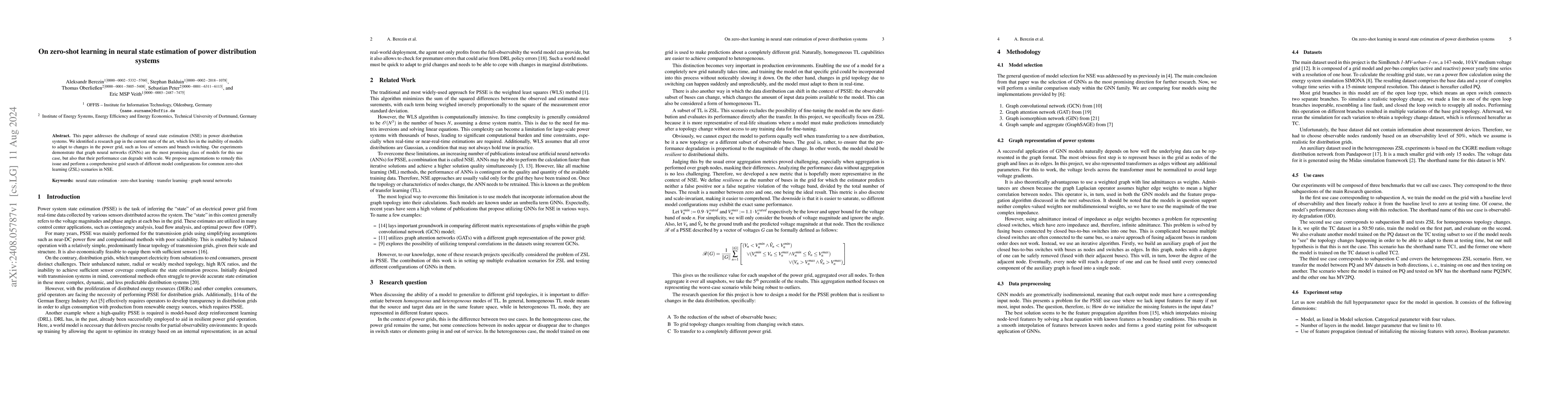 Thumbnail for On zero-shot learning in neural state estimation of power distribution
  systems