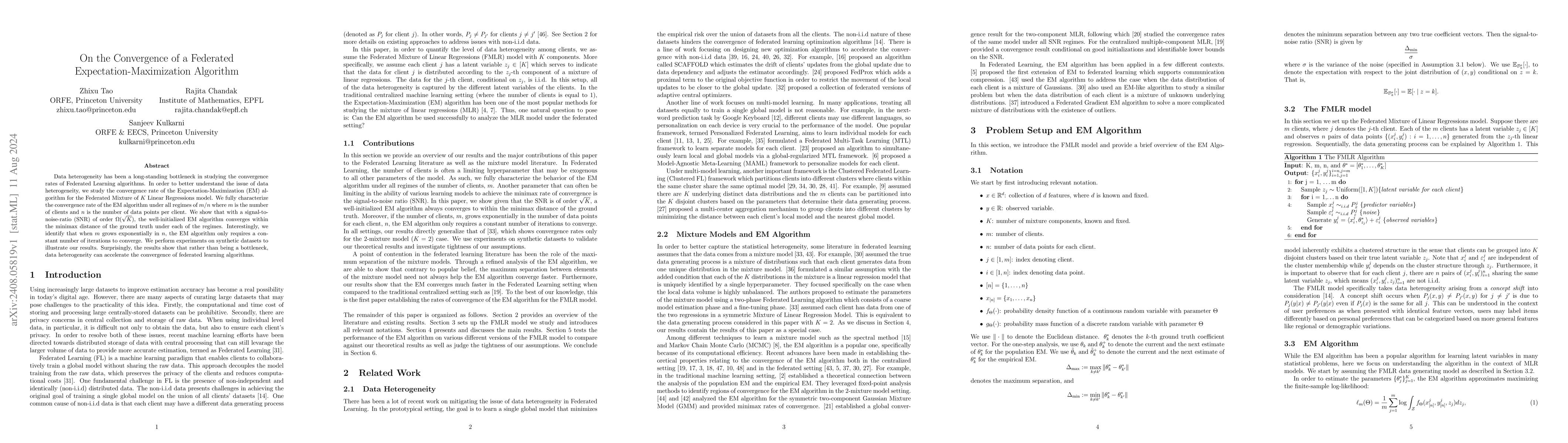 Thumbnail for On the Convergence of a Federated Expectation-Maximization Algorithm