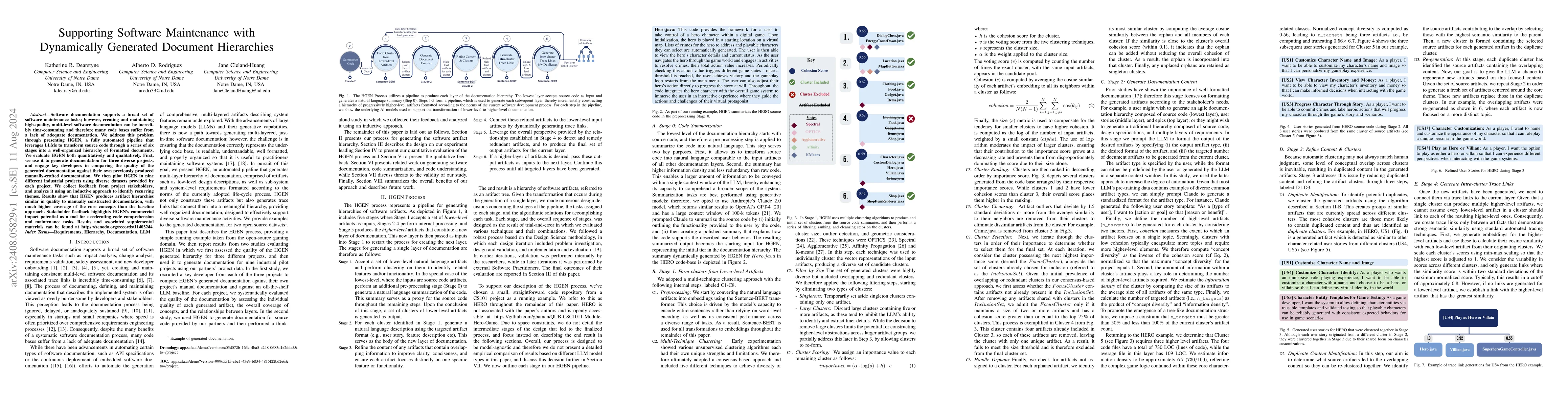 Thumbnail for Supporting Software Maintenance with Dynamically Generated Document
  Hierarchies
