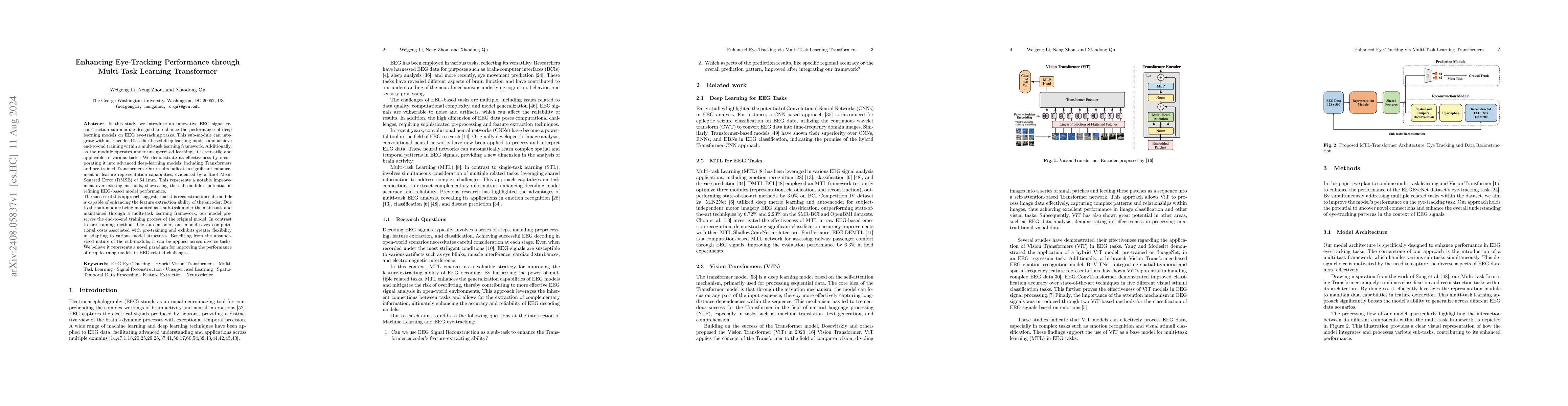 Thumbnail for Enhancing Eye-Tracking Performance through Multi-Task Learning
  Transformer