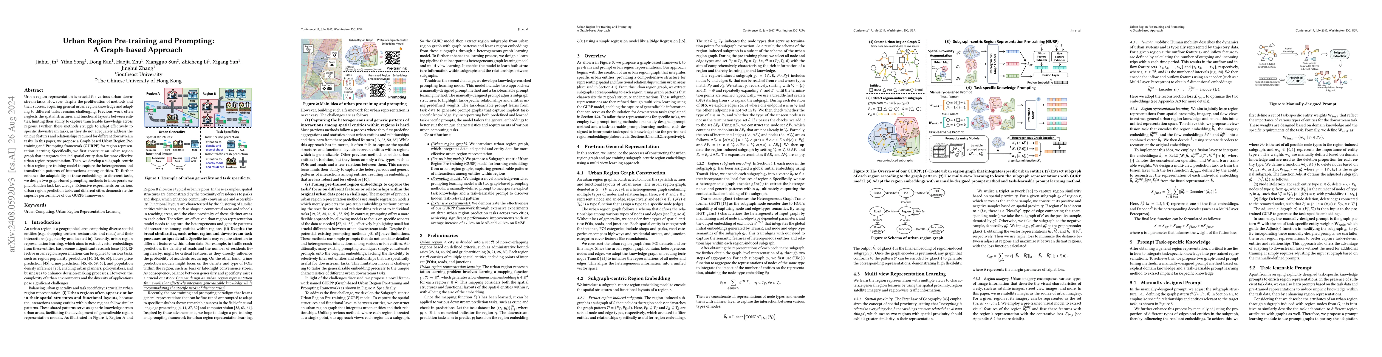 Thumbnail for Urban Region Pre-training and Prompting: A Graph-based Approach