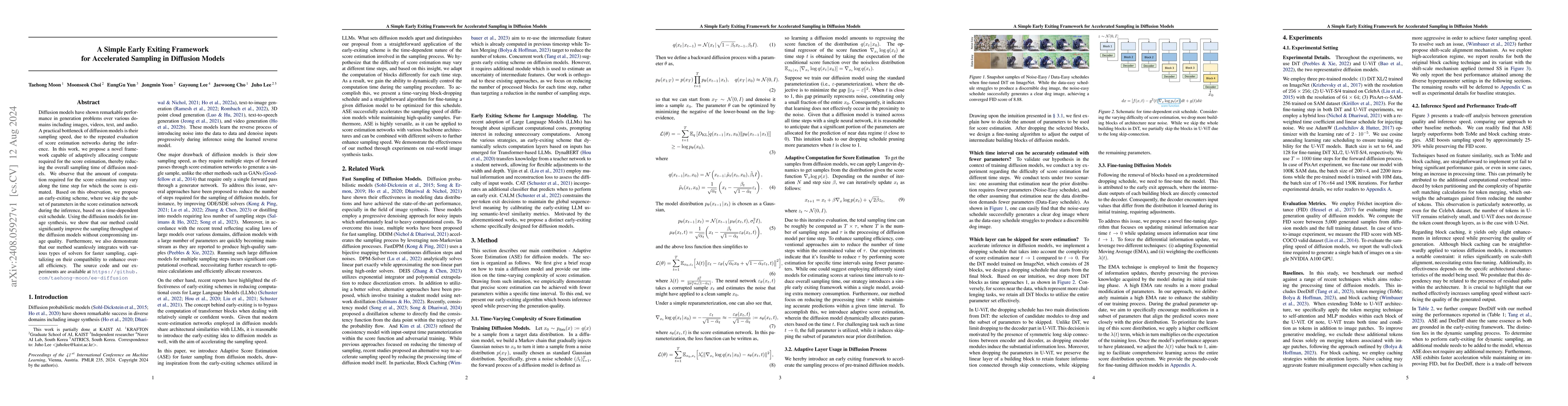 Thumbnail for A Simple Early Exiting Framework for Accelerated Sampling in Diffusion
  Models