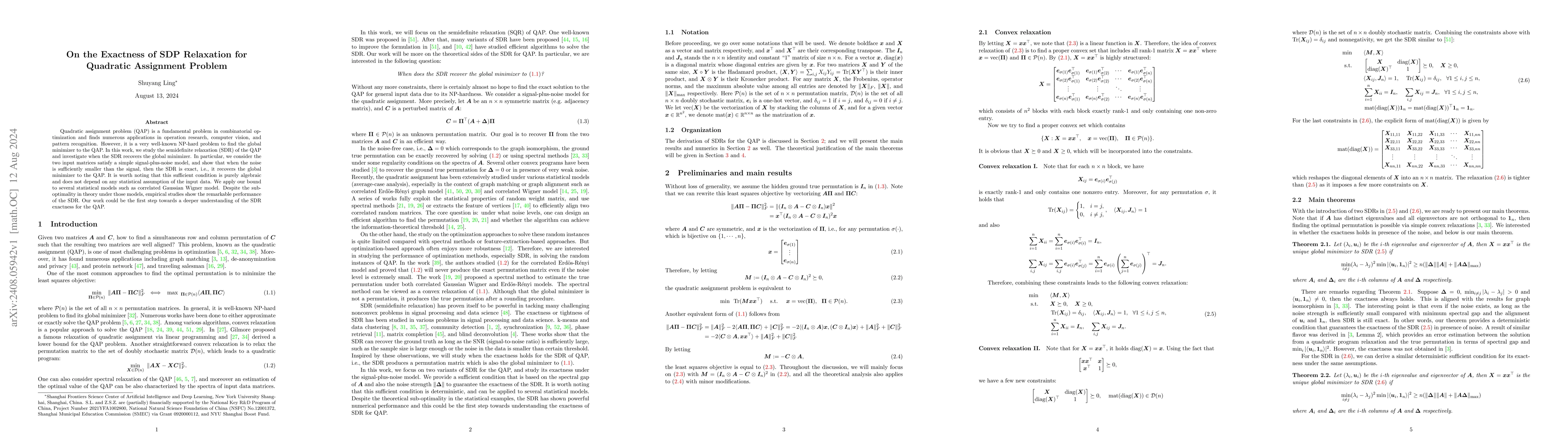 Thumbnail for On the Exactness of SDP Relaxation for Quadratic Assignment Problem