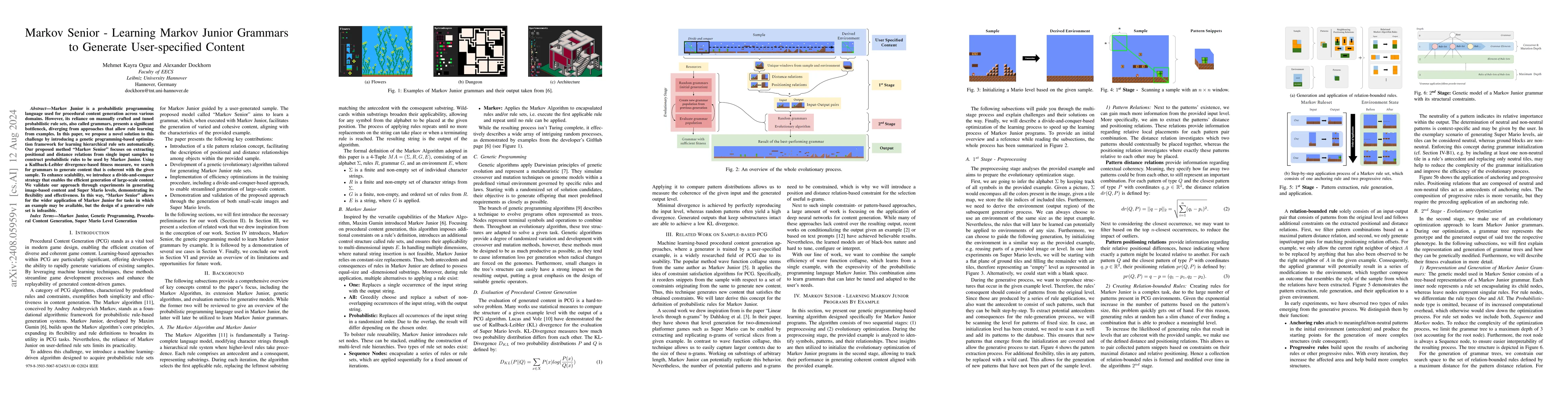 Thumbnail for Markov Senior -- Learning Markov Junior Grammars to Generate
  User-specified Content