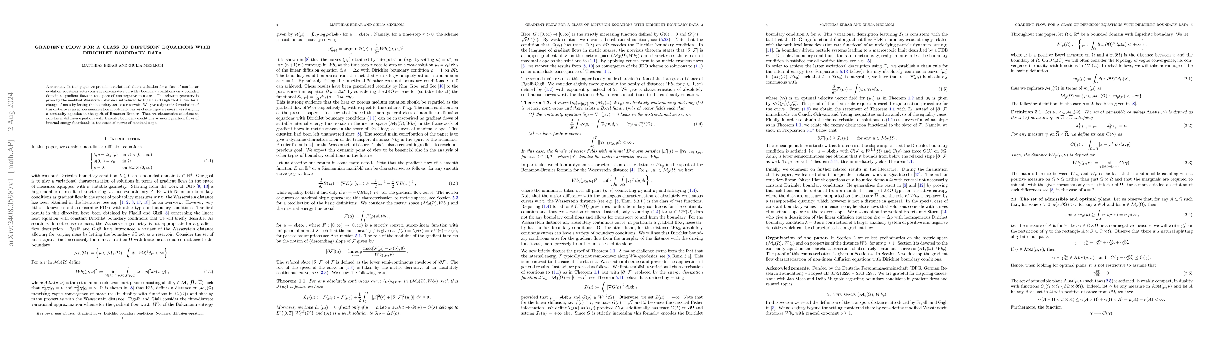 Thumbnail for Gradient flow for a class of diffusion equations with Dirichlet boundary
  data