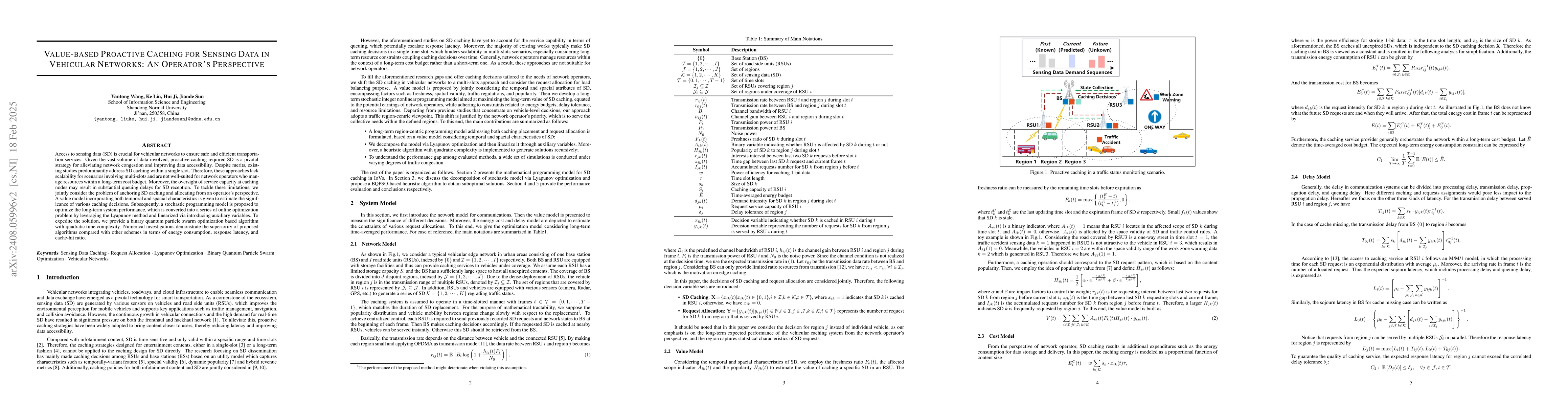 Thumbnail for Value-based Proactive Caching for Sensing Data in Internet of Vehicles