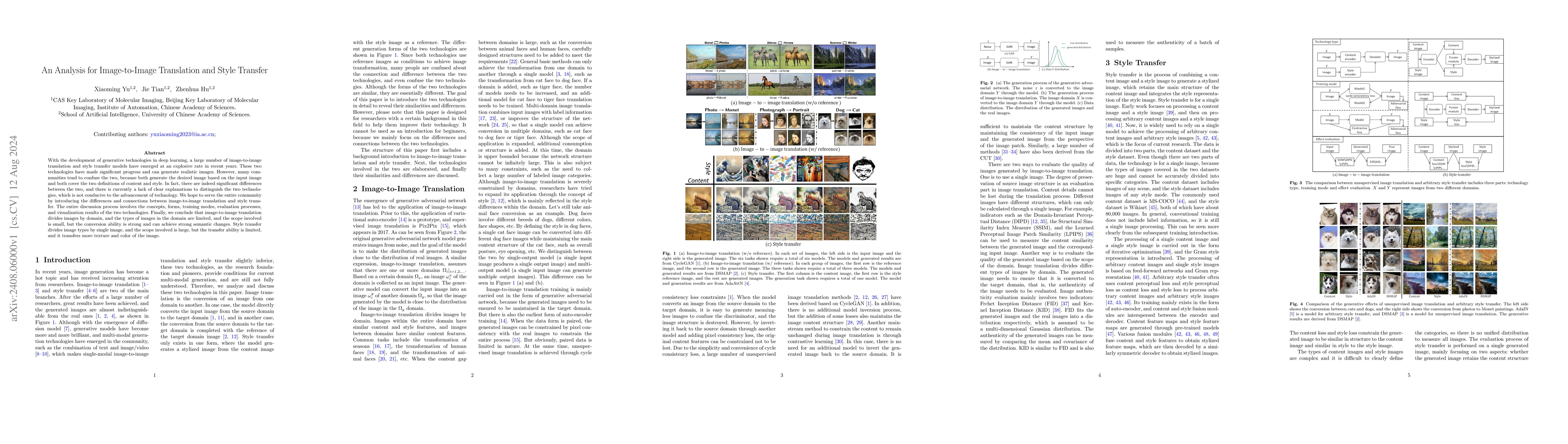 Thumbnail for An Analysis for Image-to-Image Translation and Style Transfer