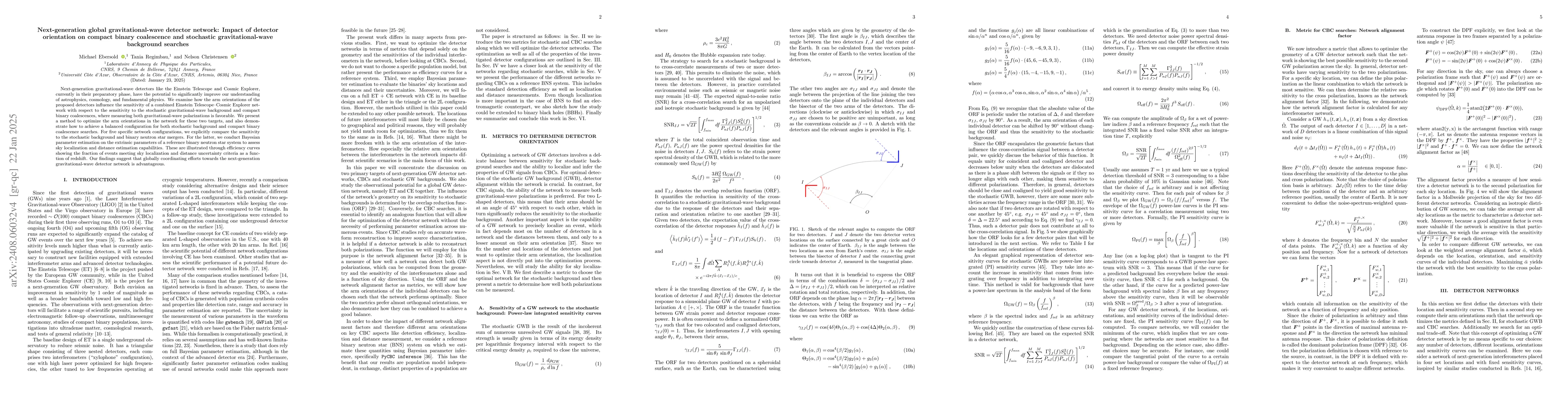 Thumbnail for Next-generation global gravitational-wave detector network: Impact of
  detector orientation on compact binary coalescence and stochastic
  gravitational-wave background searches