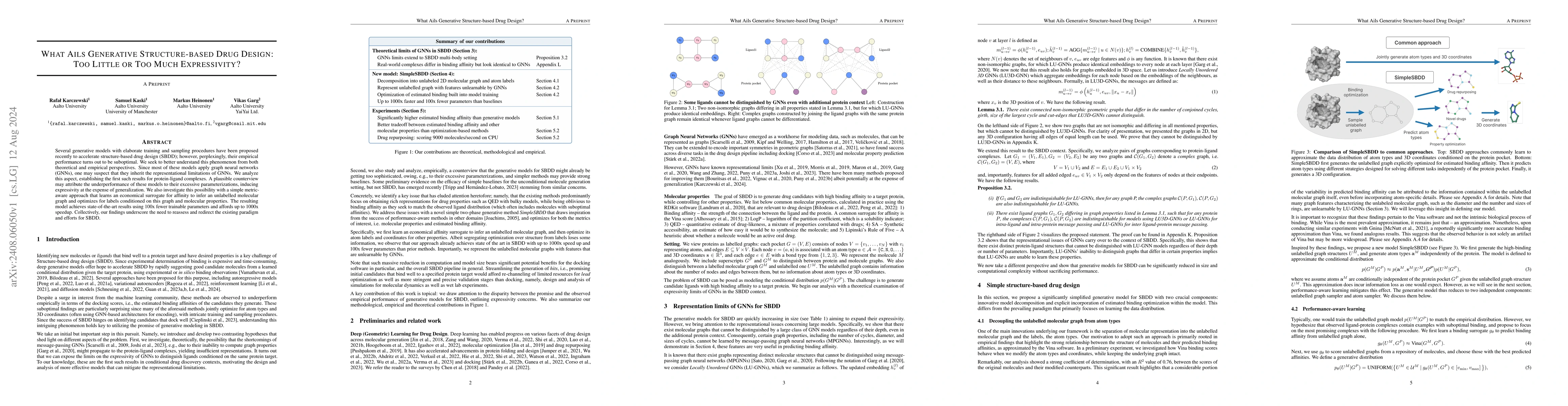 Thumbnail for What Ails Generative Structure-based Drug Design: Too Little or Too Much
  Expressivity?