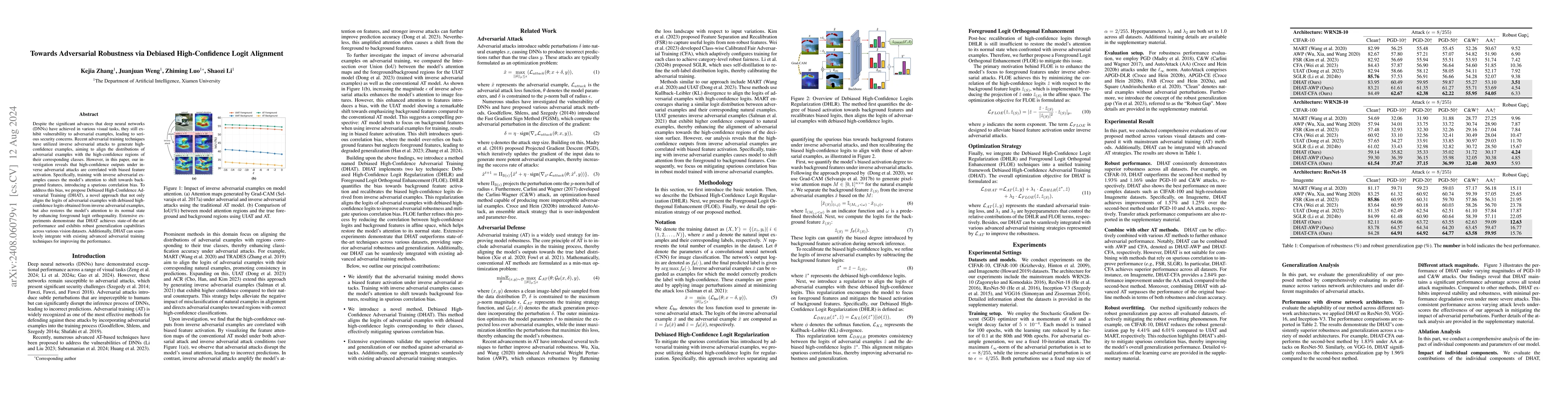Thumbnail for Towards Adversarial Robustness via Debiased High-Confidence Logit
  Alignment