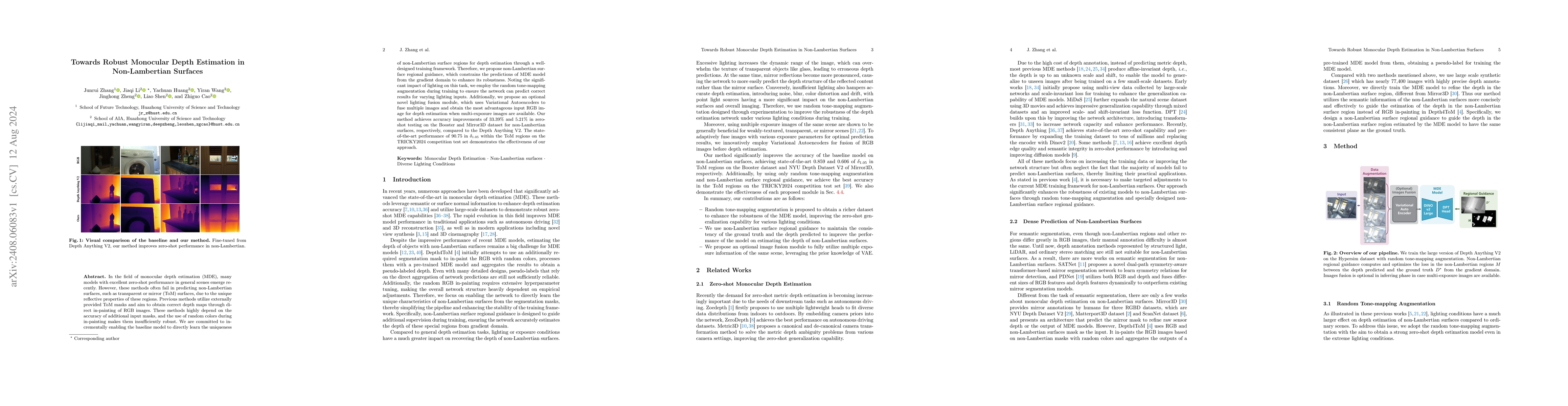 Thumbnail for Towards Robust Monocular Depth Estimation in Non-Lambertian Surfaces