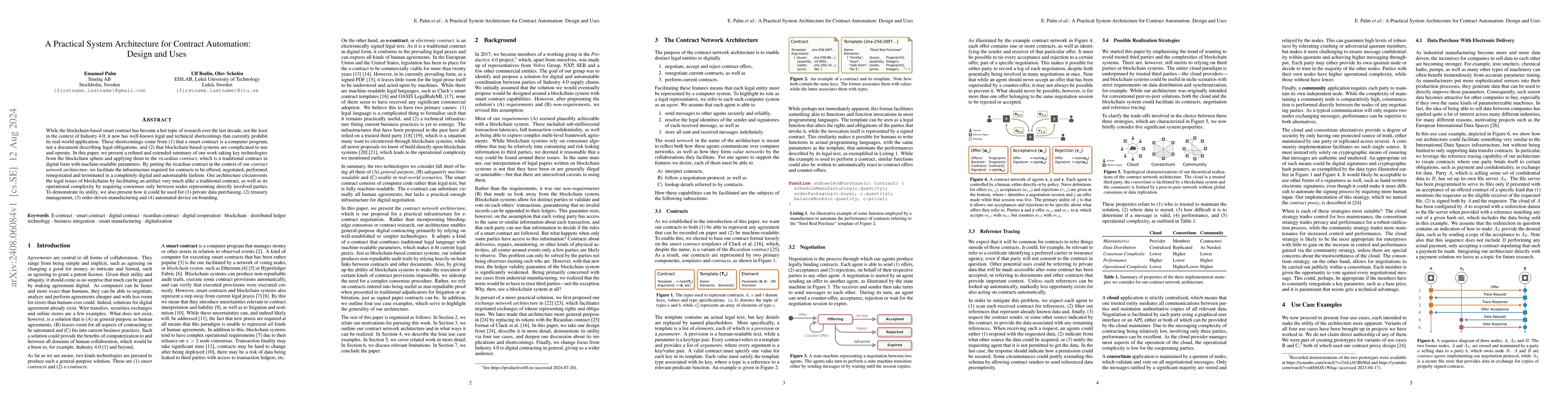Thumbnail for A Practical System Architecture for Contract Automation: Design and Uses