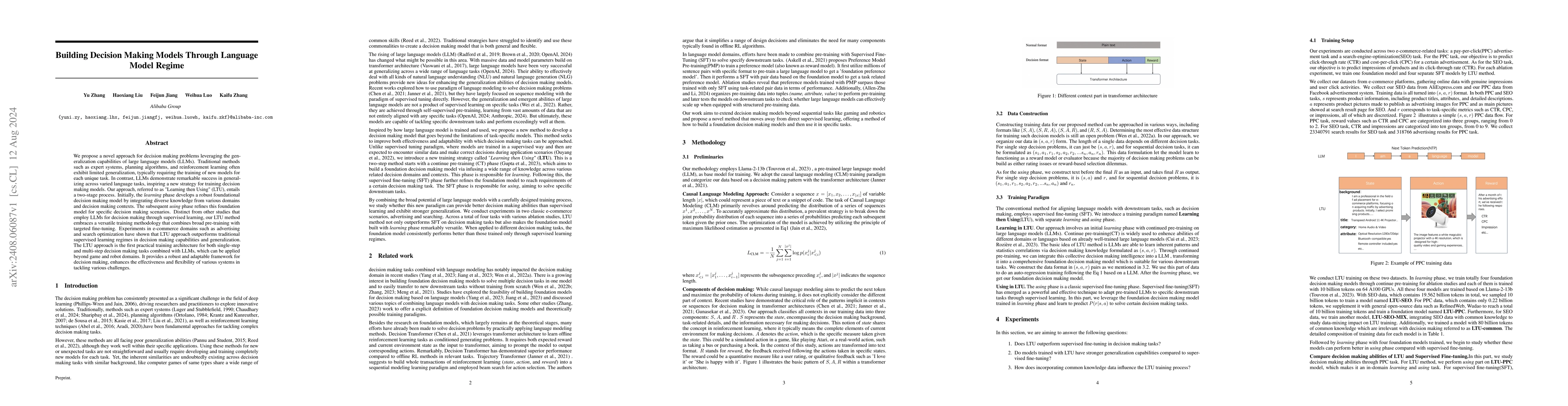 Thumbnail for Building Decision Making Models Through Language Model Regime