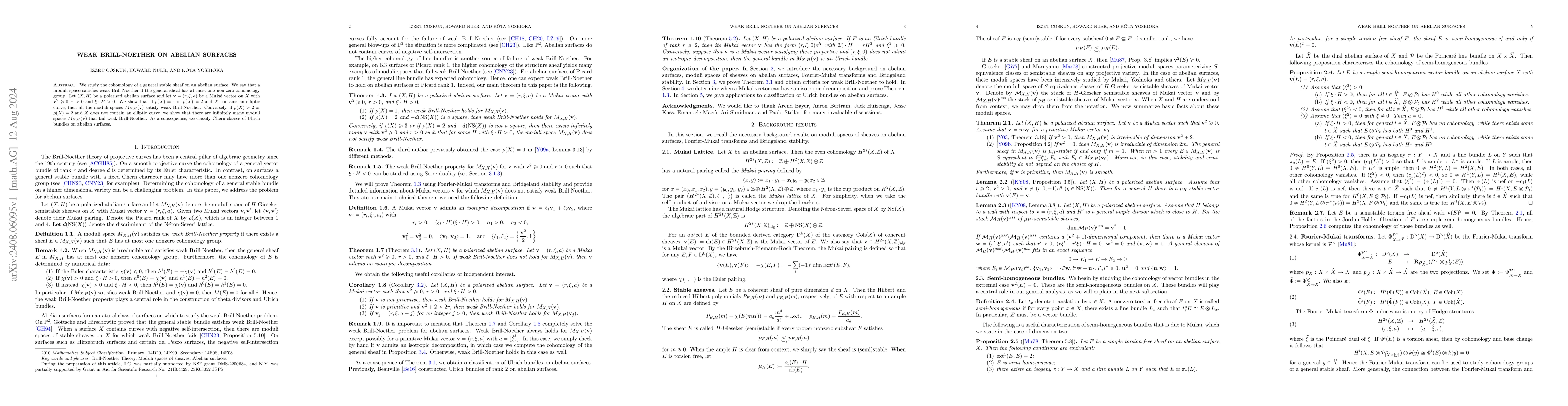 Thumbnail for Weak Brill-Noether on Abelian Surfaces