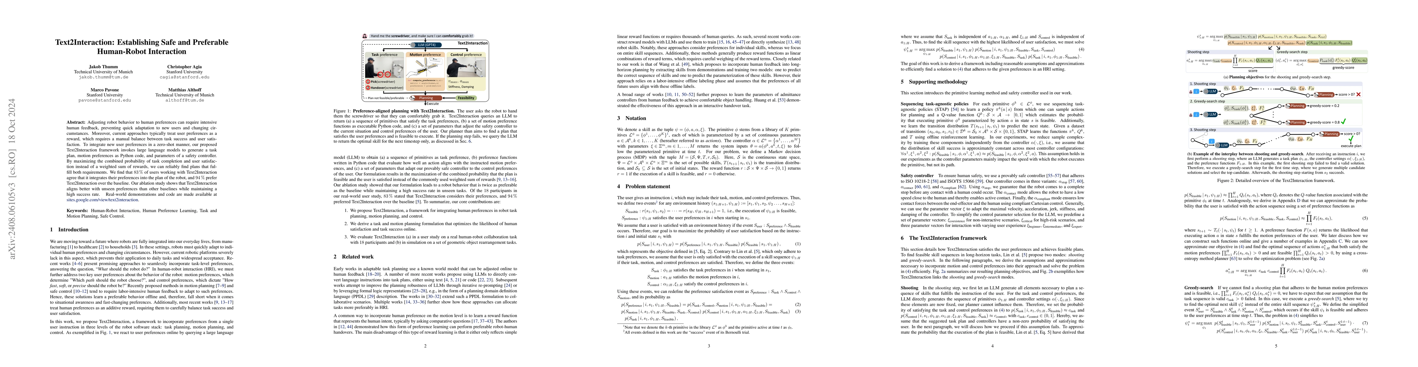 Thumbnail for Text2Interaction: Establishing Safe and Preferable Human-Robot
  Interaction