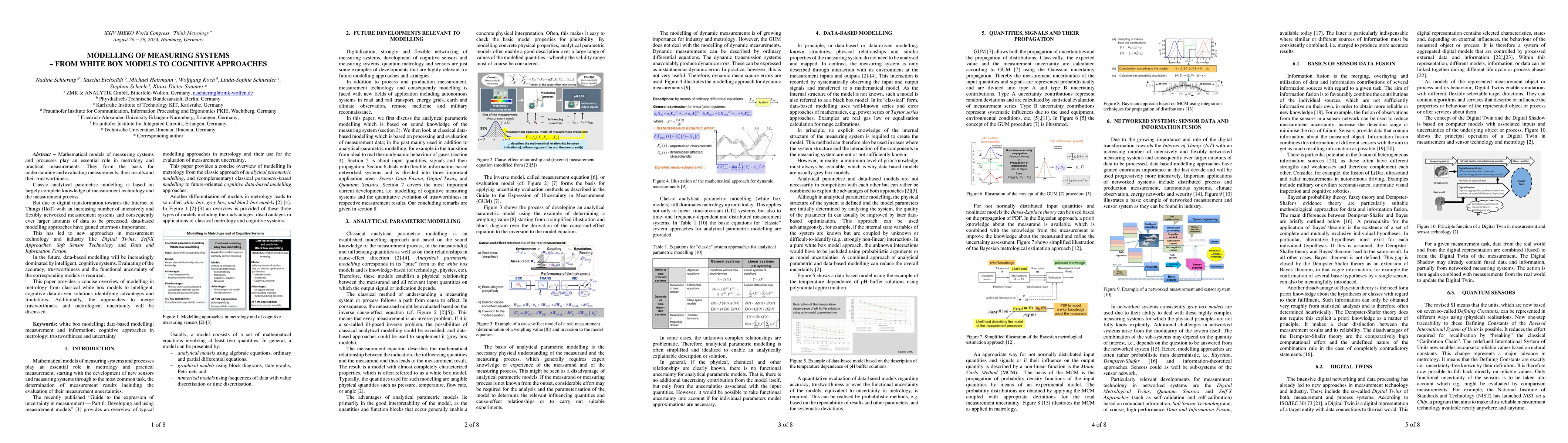 Thumbnail for Modelling of measuring systems -- From white box models to cognitive
  approaches