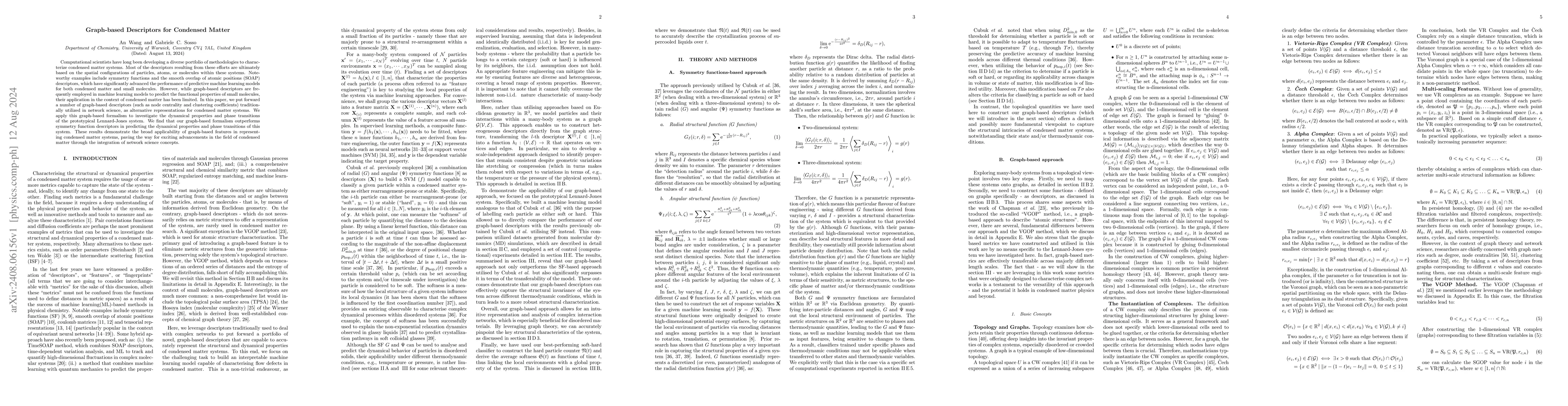 Thumbnail for Graph-based Descriptors for Condensed Matter