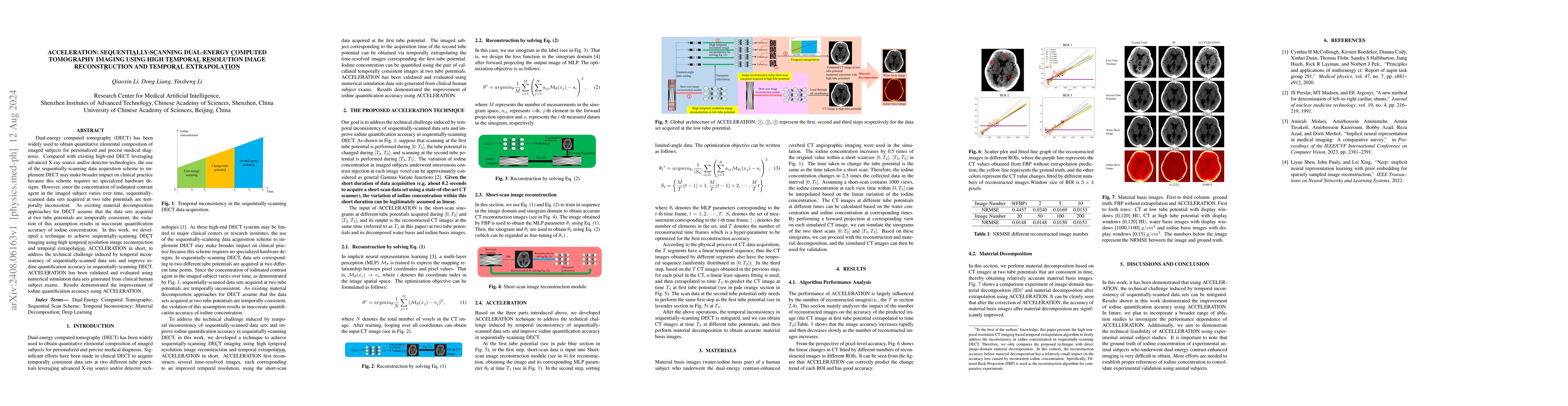 Thumbnail for ACCELERATION: Sequentially-scanning DECT Imaging Using High Temporal
  Resolution Image Reconstruction And Temporal Extrapolation