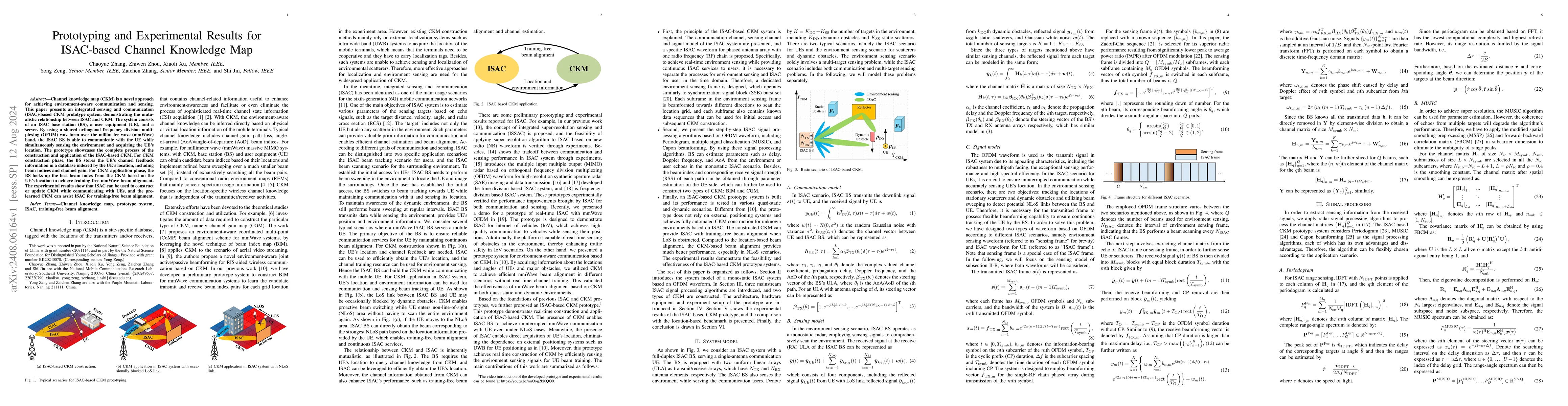 Thumbnail for Prototyping and Experimental Results for ISAC-based Channel Knowledge
  Map