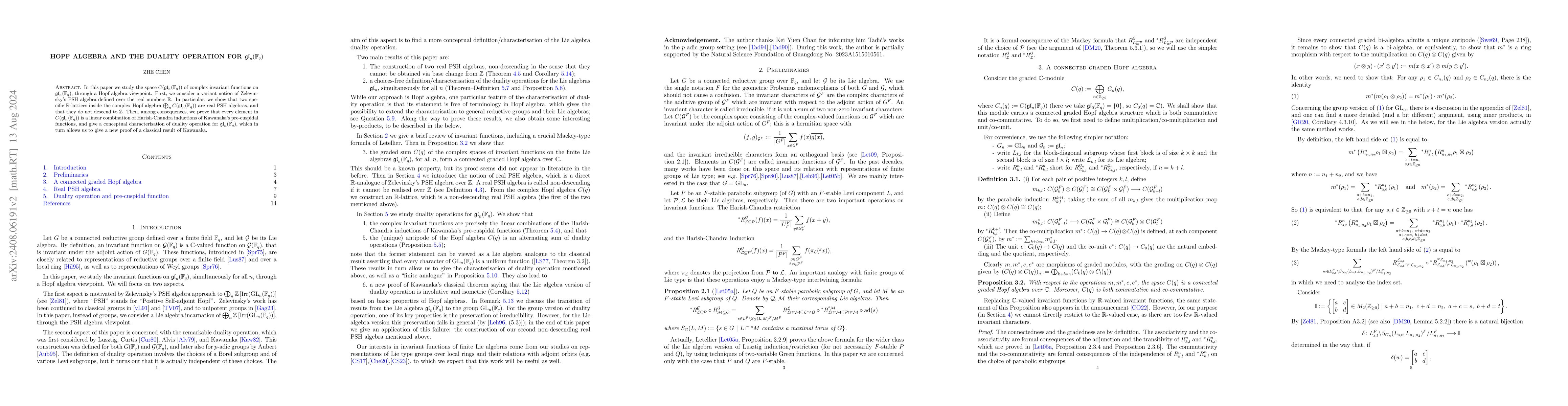 Thumbnail for Hopf algebra and the duality operation for
  $\mathfrak{gl}_n(\mathbb{F}_q)$