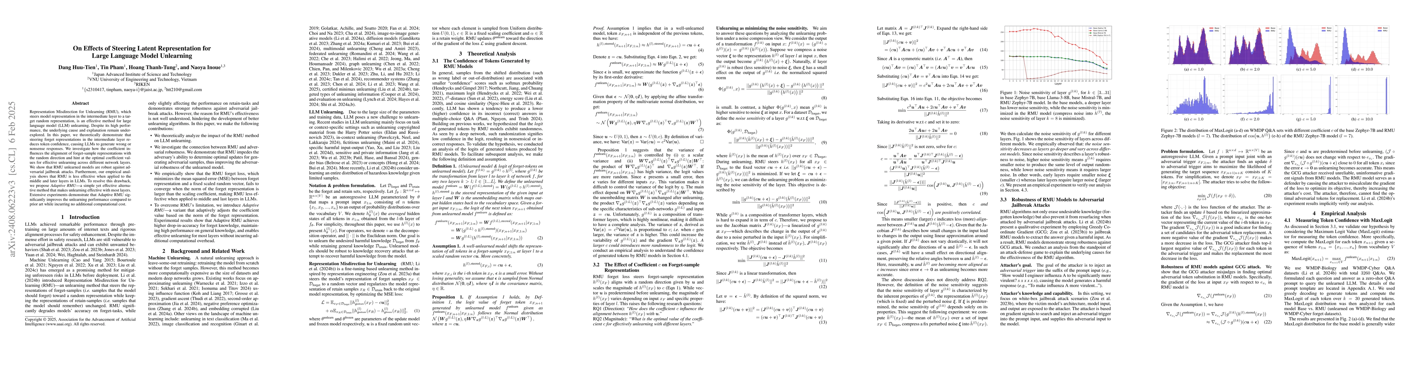 Thumbnail for On Effects of Steering Latent Representation for Large Language Model
  Unlearning
