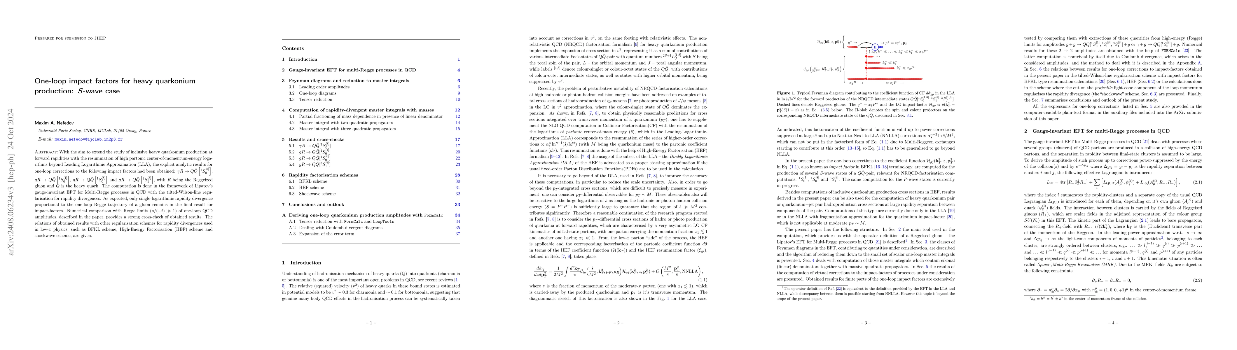 Thumbnail for One-loop impact factors for heavy quarkonium production: $S$-wave case