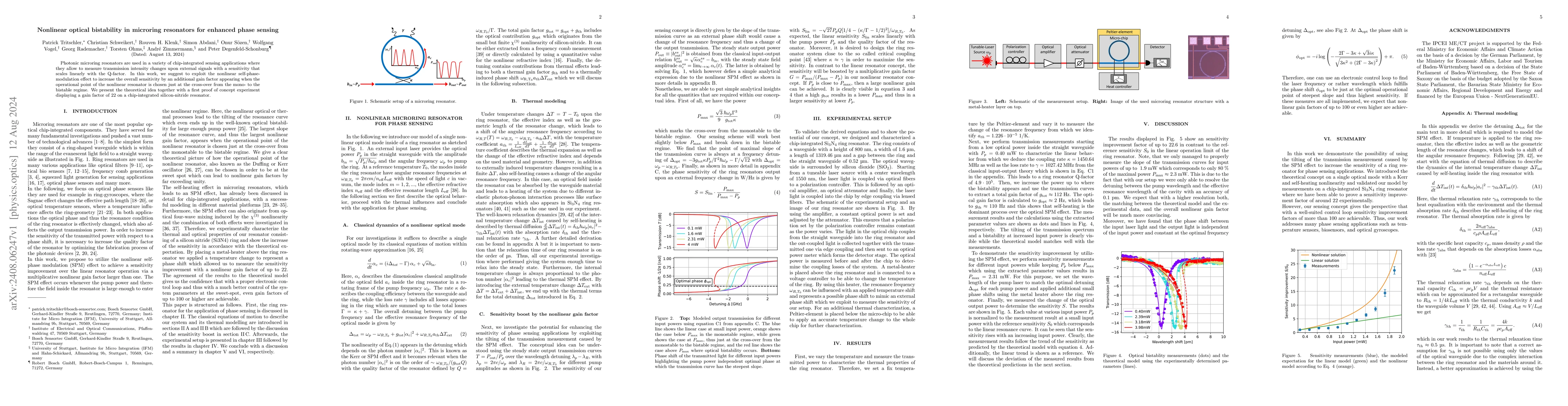 Thumbnail for Nonlinear optical bistability in microring resonators for enhanced phase
  sensing