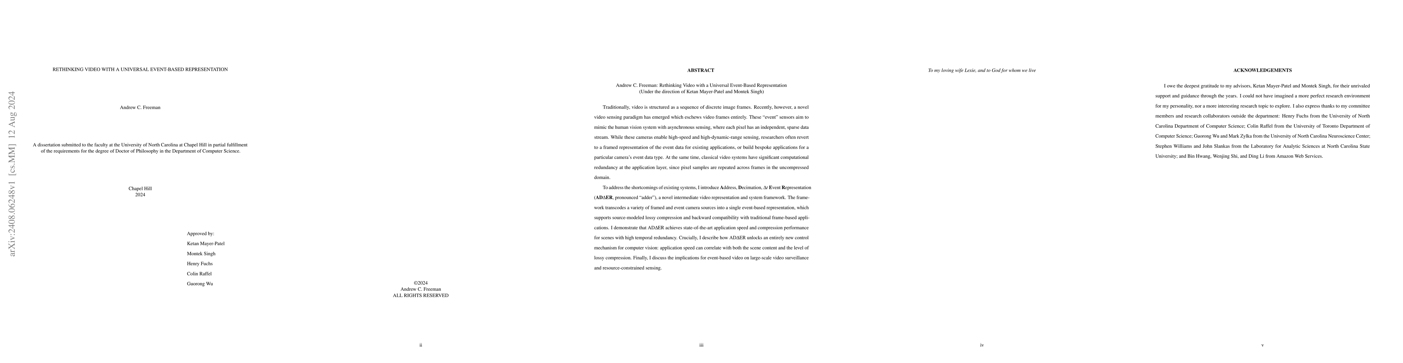Thumbnail for Rethinking Video with a Universal Event-Based Representation