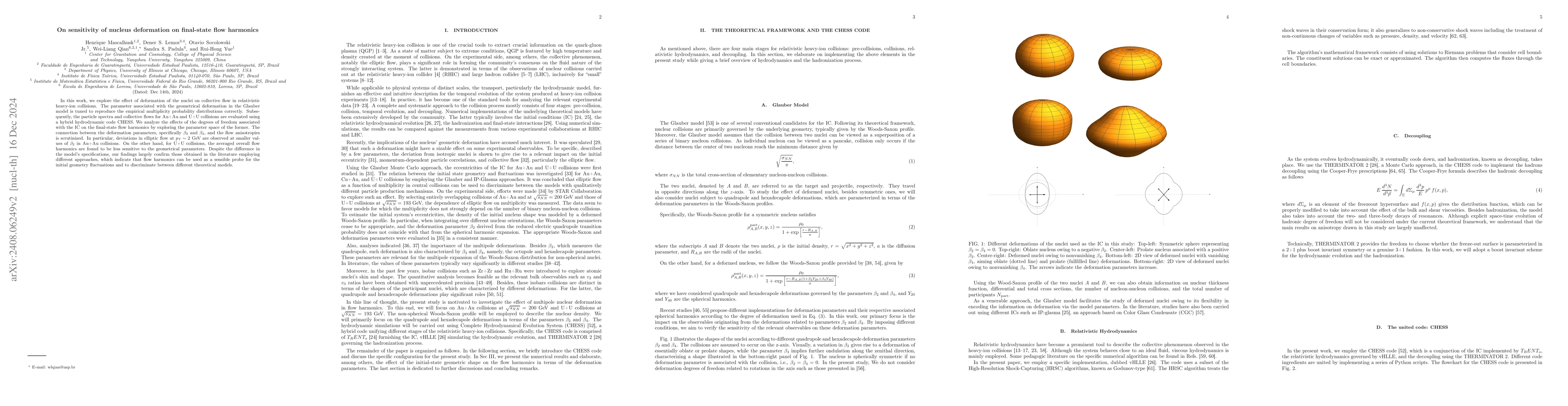 Thumbnail for On sensitivity of nucleus deformation on final-state flow harmonics