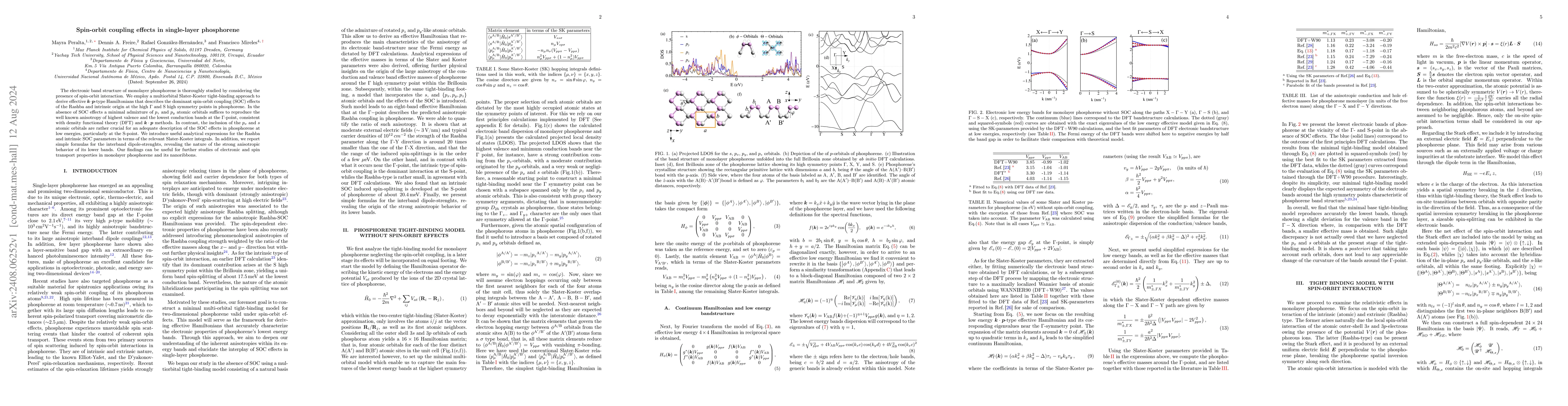 Thumbnail for Spin-orbit coupling effects in single-layer phosphorene