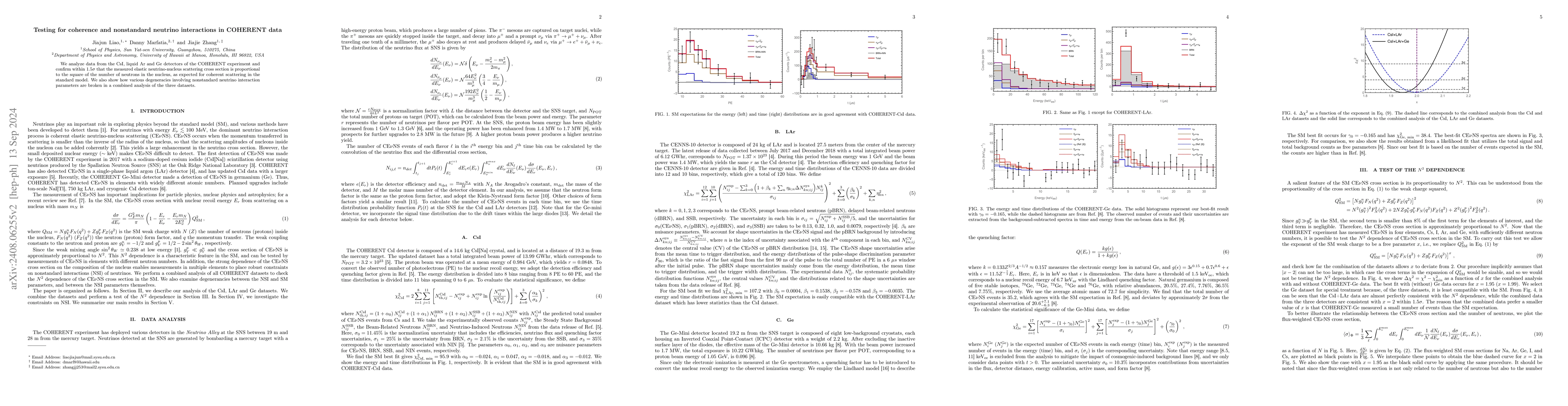Thumbnail for Testing for coherence and nonstandard neutrino interactions in COHERENT
  data