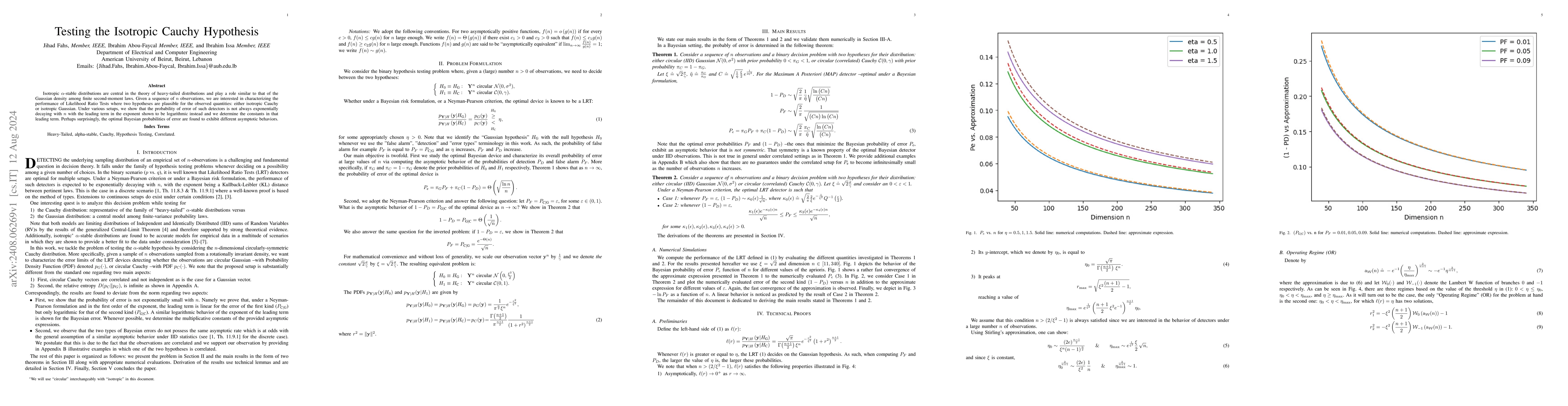 Thumbnail for Testing the Isotropic Cauchy Hypothesis
