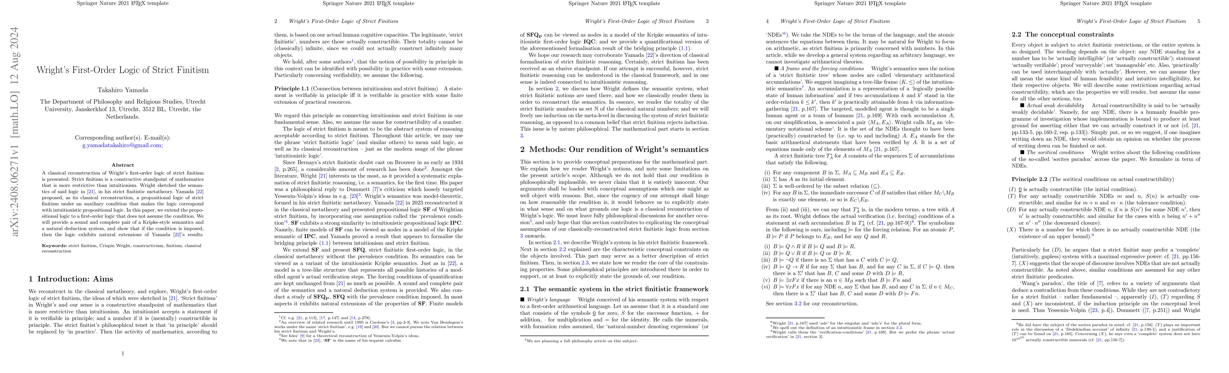 Thumbnail for Wright's First-Order Logic of Strict Finitism