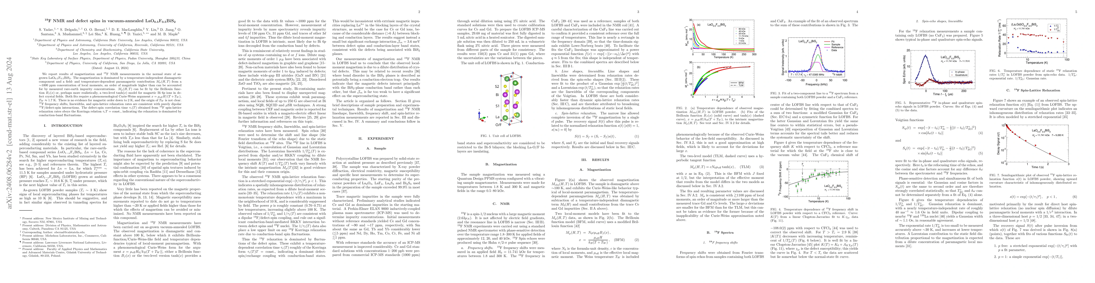 Thumbnail for $^{19}$F NMR and defect spins in vacuum-annealed
  LaO$_{0.5}$F$_{0.5}$BiS$_2$