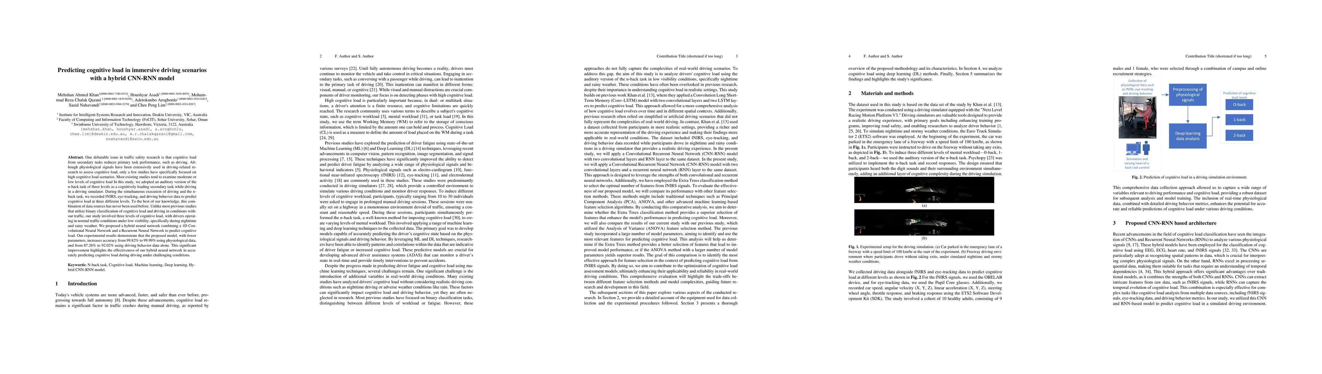 Thumbnail for Predicting cognitive load in immersive driving scenarios with a hybrid
  CNN-RNN model