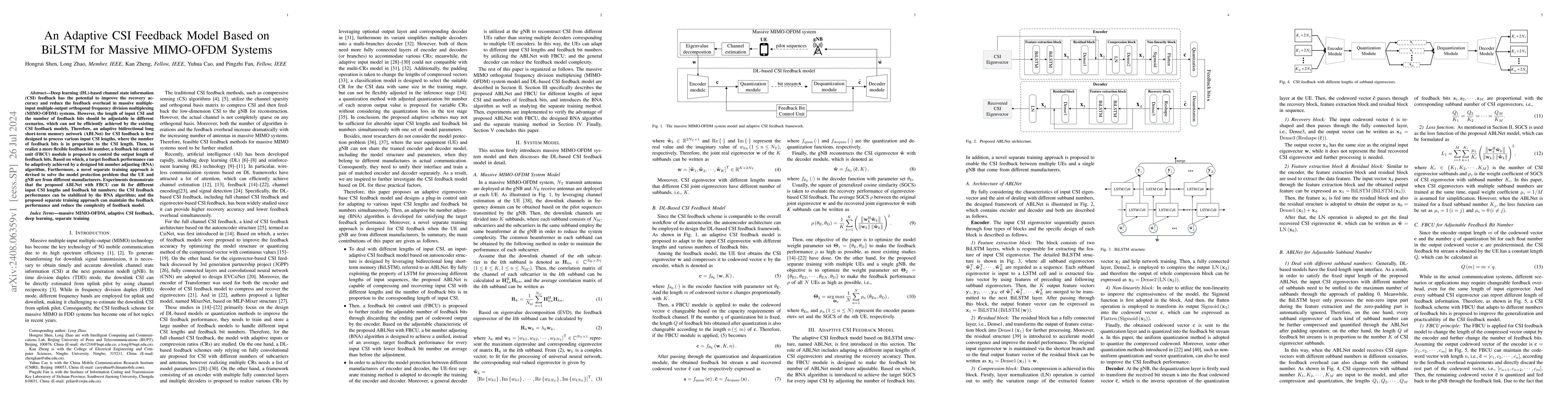 Thumbnail for An Adaptive CSI Feedback Model Based on BiLSTM for Massive MIMO-OFDM
  Systems