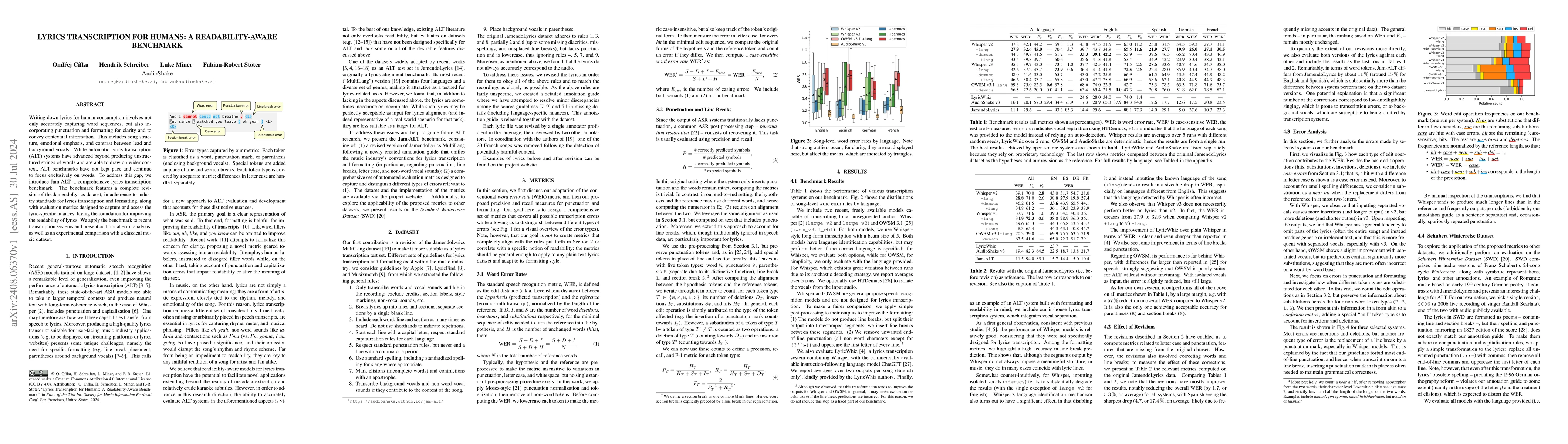 Thumbnail for Lyrics Transcription for Humans: A Readability-Aware Benchmark