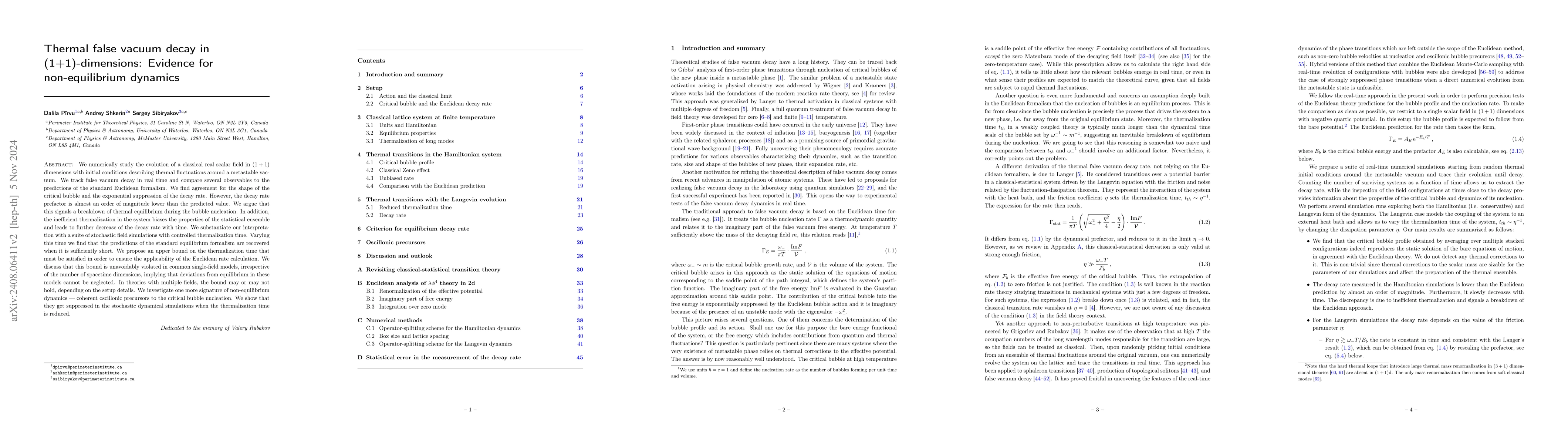 Thumbnail for Thermal false vacuum decay in (1+1)-dimensions: Evidence for
  non-equilibrium dynamics