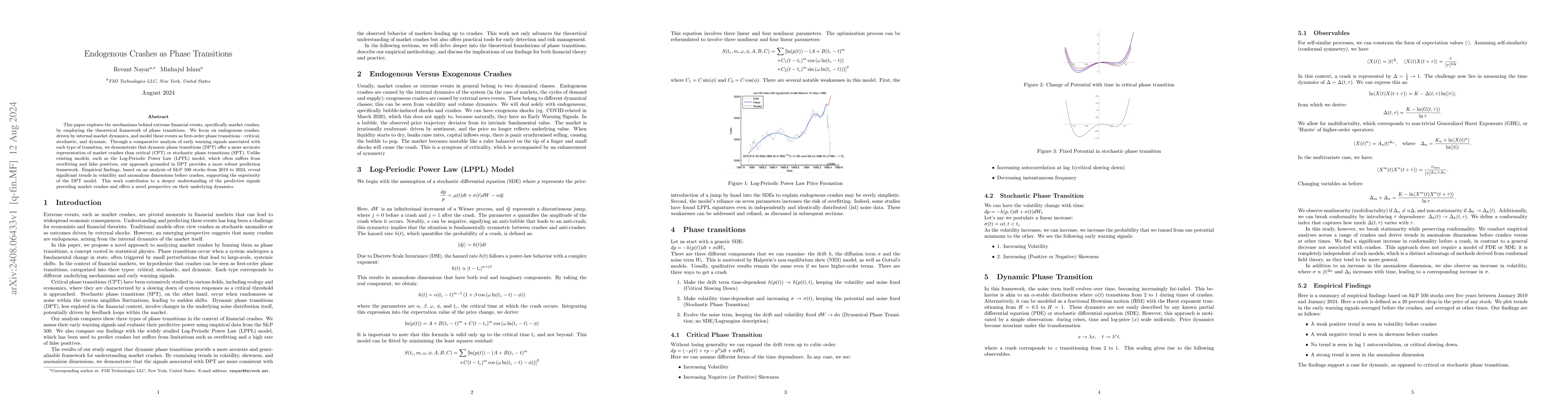 Thumbnail for Endogenous Crashes as Phase Transitions