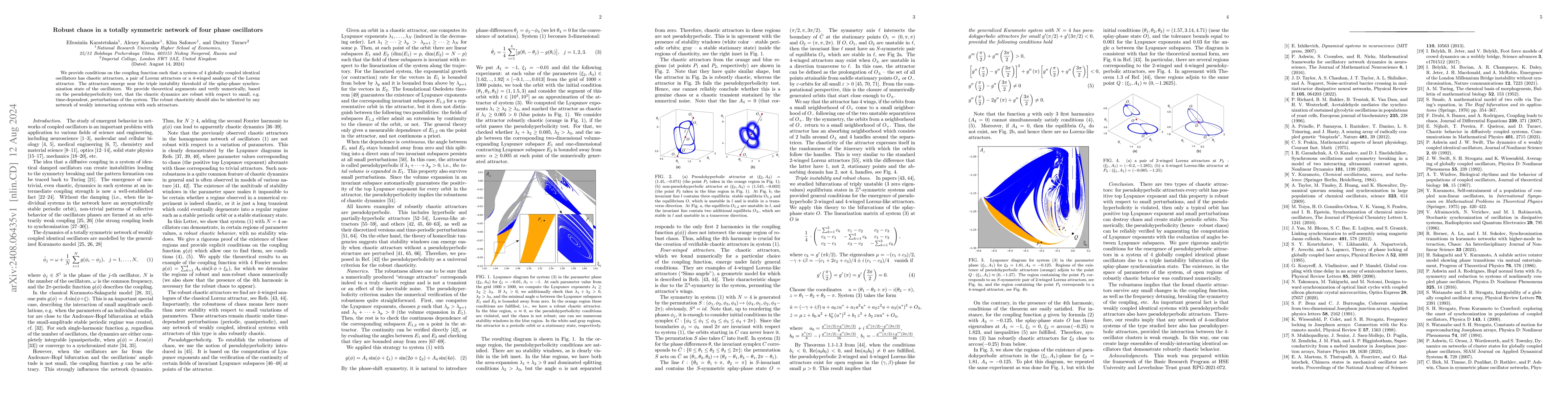 Thumbnail for Robust chaos in a totally symmetric network of four phase oscillators