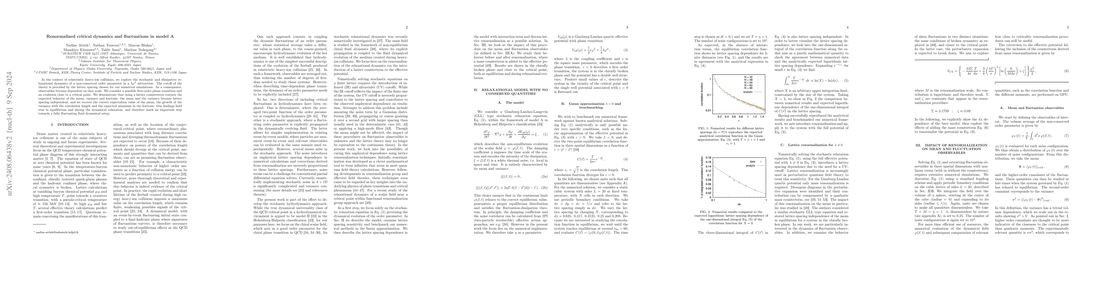 Thumbnail for Renormalized critical dynamics and fluctuations in model A