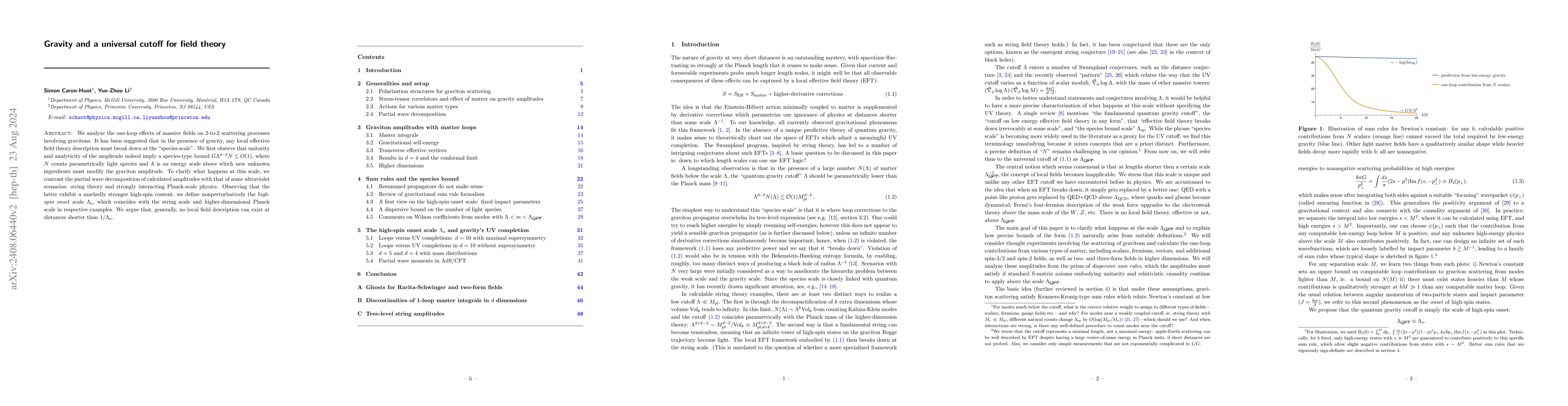 Thumbnail for Gravity and a universal cutoff for field theory
