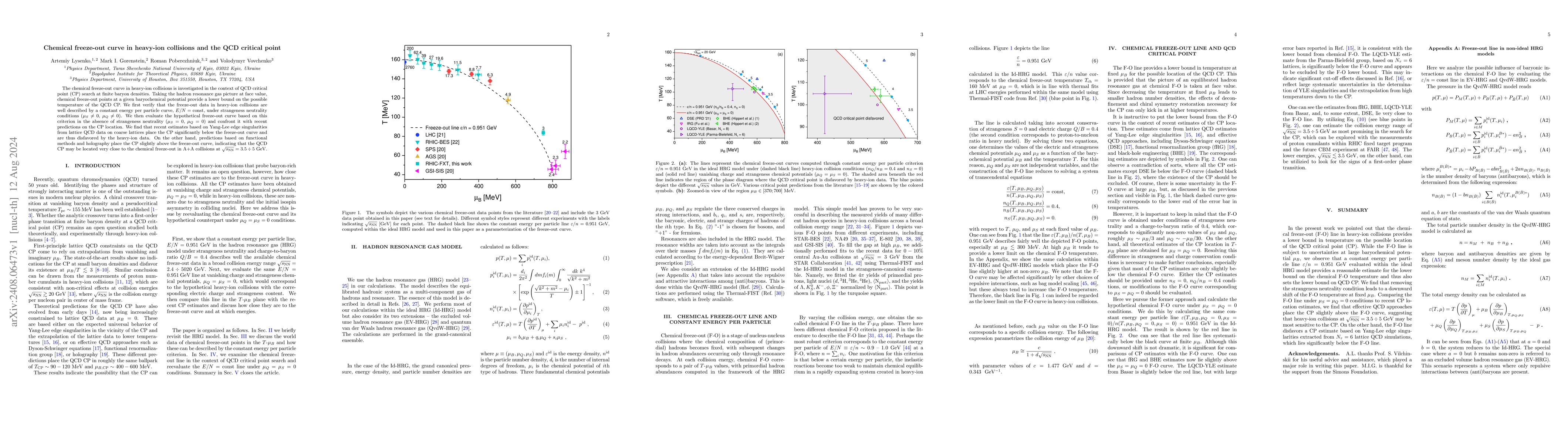 Thumbnail for Chemical freeze-out curve in heavy-ion collisions and the QCD critical
  point