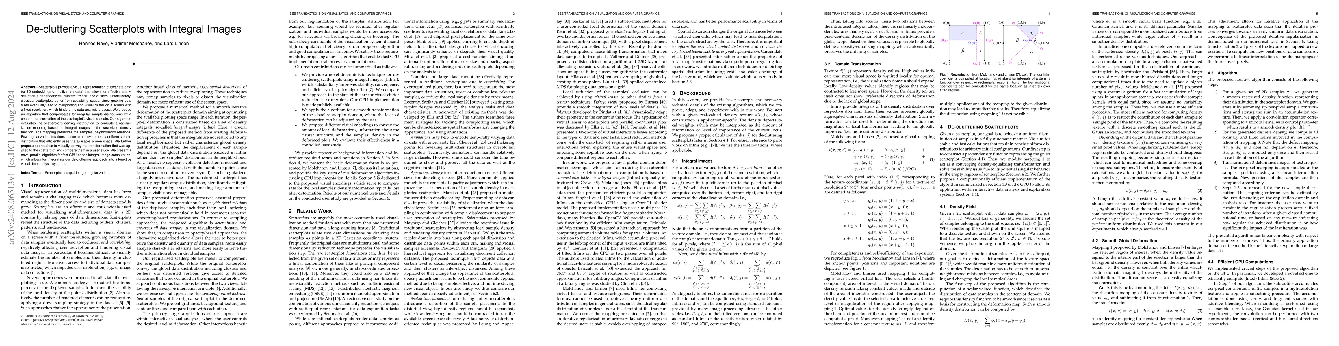 Thumbnail for De-cluttering Scatterplots with Integral Images