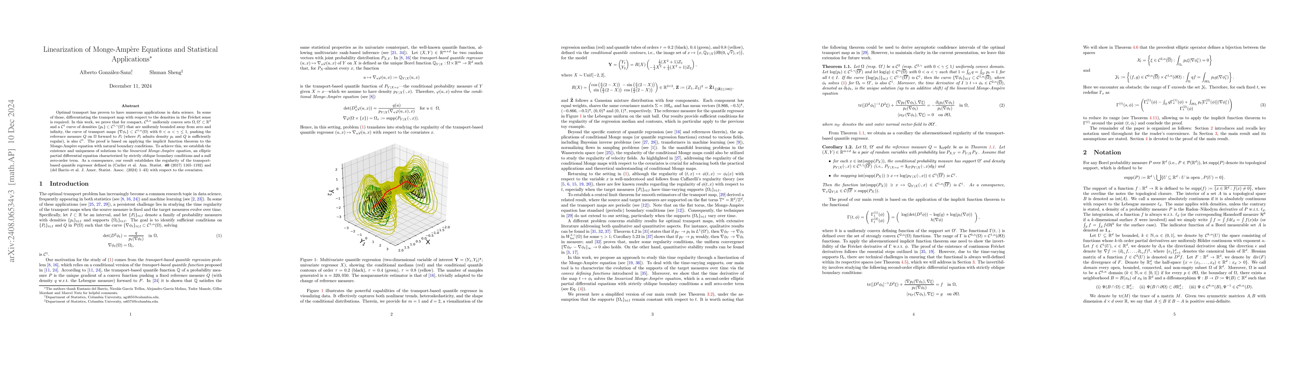 Thumbnail for Linearization of Monge-Ampère Equations and Statistical Applications