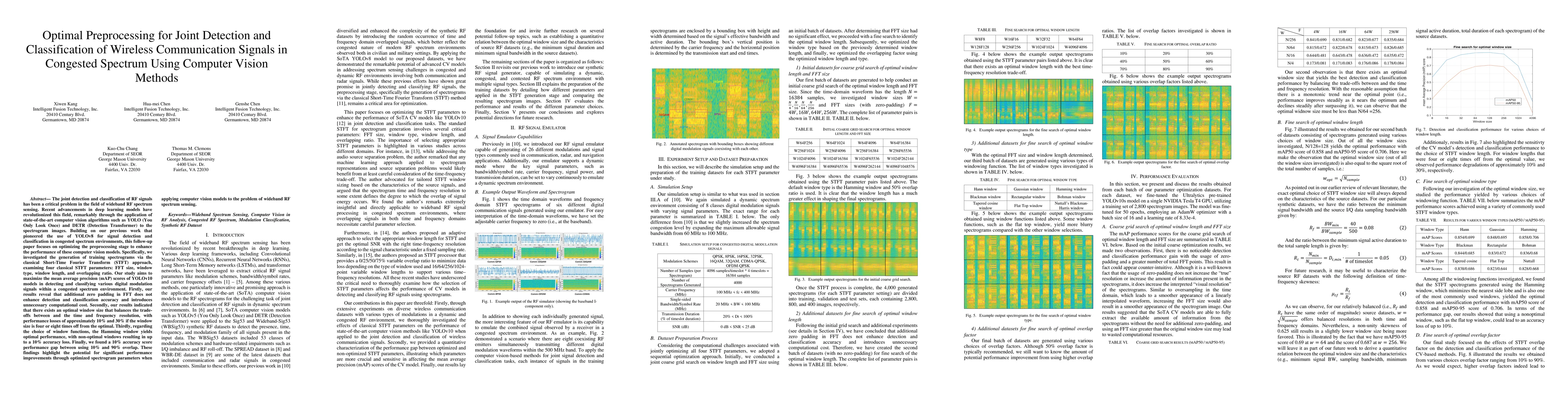 Thumbnail for Optimal Preprocessing for Joint Detection and Classification of Wireless
  Communication Signals in Congested Spectrum Using Computer Vision Methods